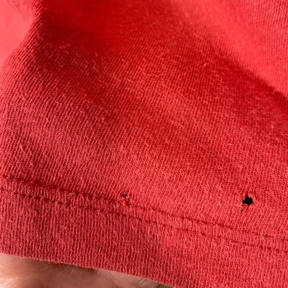 Used RVCA Red Cotton T-shirt LARGE - Picture 3 of 4